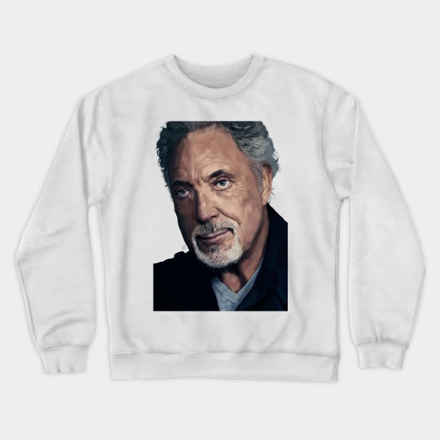 Sir Tom Jones Crewneck Sweatshirt by drawingsbymegsart